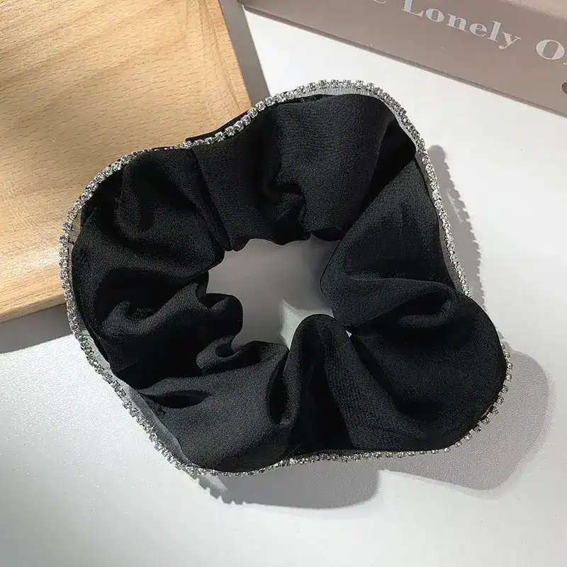 Simple-Solid-Color-Diamond-Hair-Scrunchies-Wholesale (3)