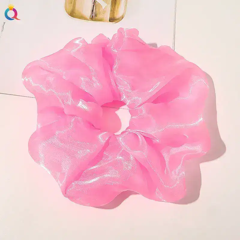 Simple-Style-Solid-Color-Organza-Pleated-Hair-Tie-1-Piece (13)