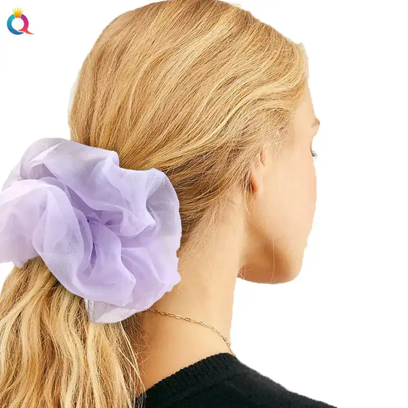 Simple-Style-Solid-Color-Organza-Pleated-Hair-Tie-1-Piece (15)