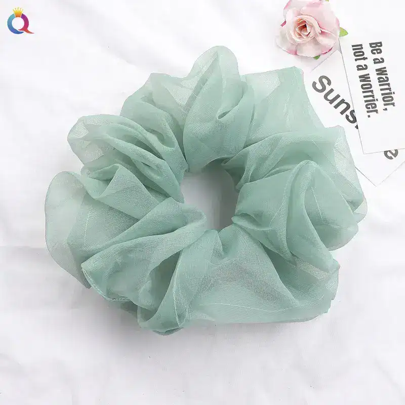 Simple-Style-Solid-Color-Organza-Pleated-Hair-Tie-1-Piece (3)