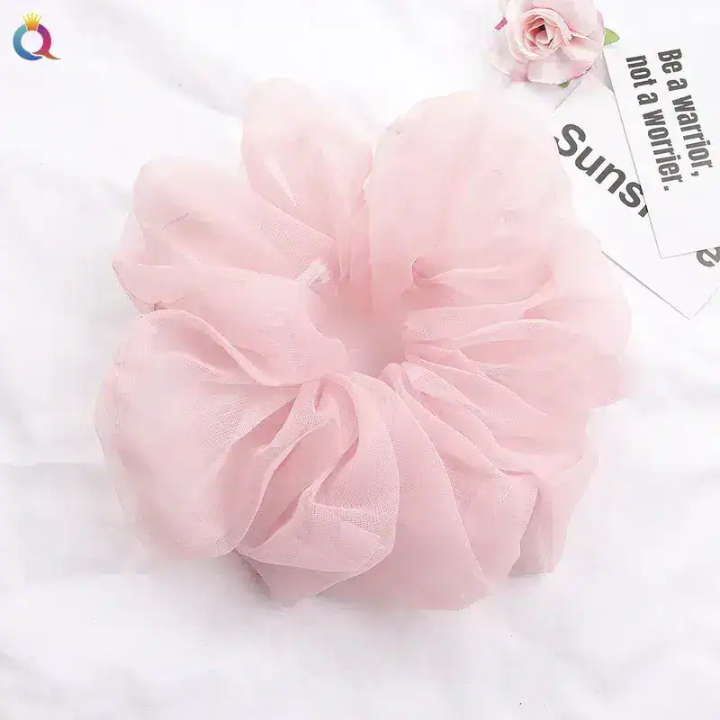 Simple-Style-Solid-Color-Organza-Pleated-Hair-Tie-1-Piece (6)