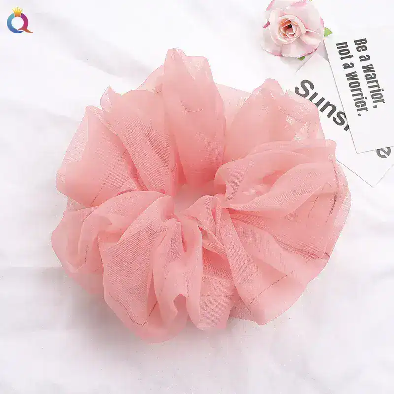 Simple-Style-Solid-Color-Organza-Pleated-Hair-Tie-1-Piece (7)
