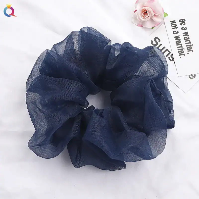 Simple-Style-Solid-Color-Organza-Pleated-Hair-Tie-1-Piece (9)