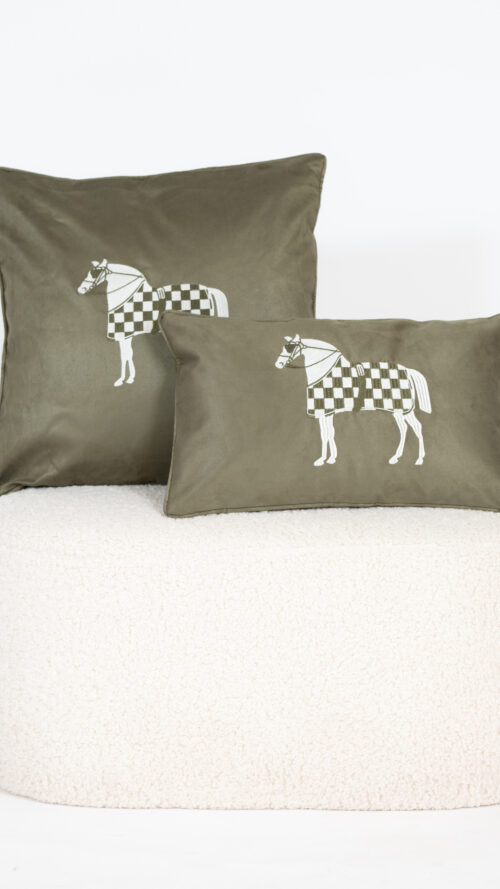 Equestrian Heritage Green cushion