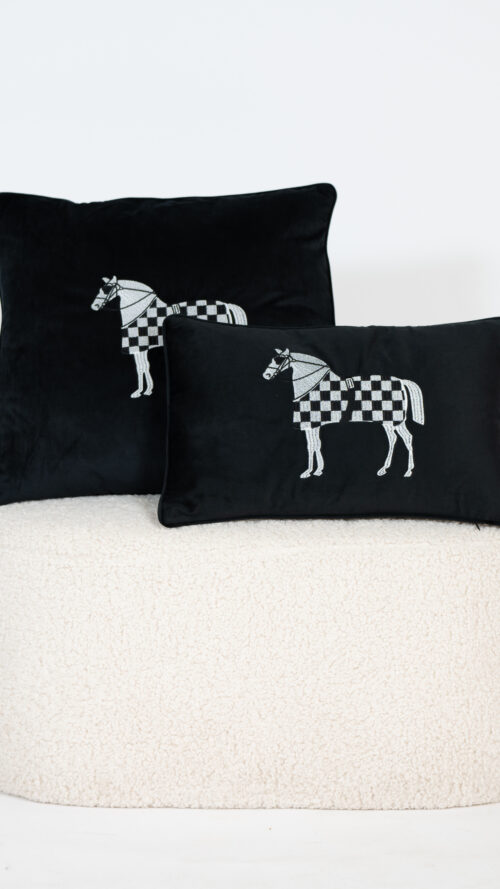 Equestrian Heritage Black cushion