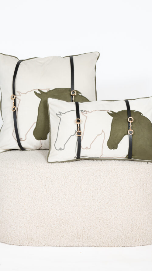 Equestrian Bliss Green cushion