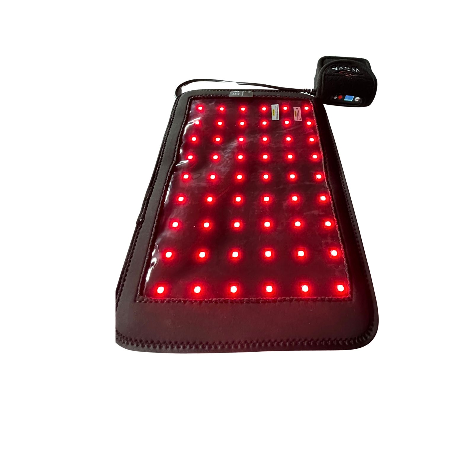 WAVE RLT G4 Deep Spectrum PRO Small Pad med rødt lys tændt og controller synlig