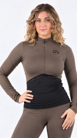 Blouse X-Baselayer Black/Brown(mud)