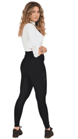 Tights Salina X-Performance 2.0 – sorte ridetights med bæltestropper