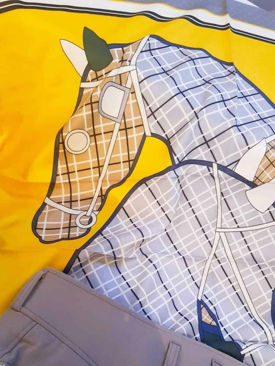 Scarf Hippodrome Grey & green & Yellow - Image 11