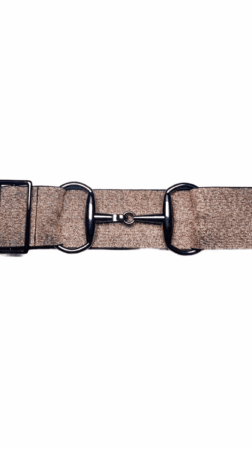Bridon II belt rosegold glitter gunmetal 5cm
