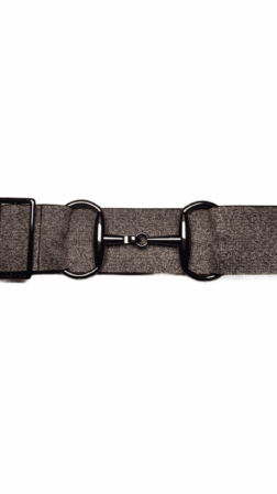 Bridon II belt dark silver glitter gunmetal 5cm