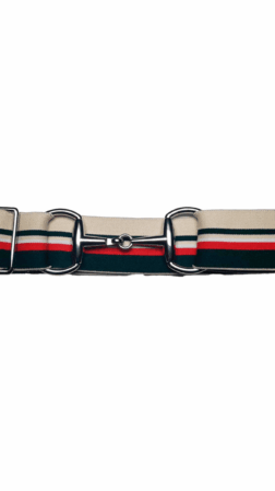 Bridon II belt beige green red white silver 4cm
