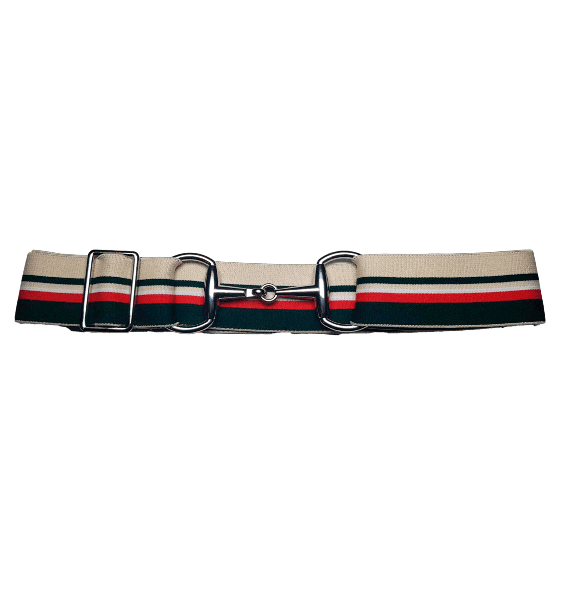 Bridon II belt beige green red white silver 4cm