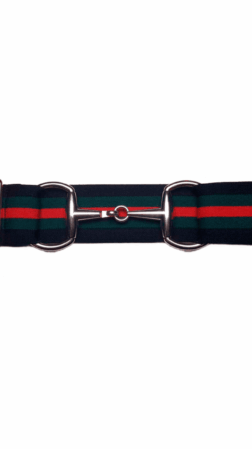 Bridon II belt black green red rose gold 4 cm