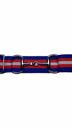 Bridon II belt blue, red white silver 4 cm