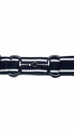 Bridon II belt black white gunmetal 4 cm
