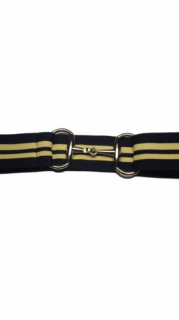 Bridon II belt yellow/black stripes gold 5cm