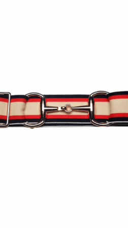 Bridon II belt black red beige gold 4 cm