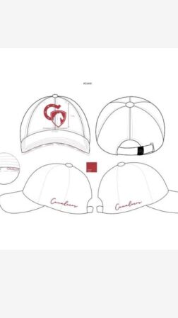 Cap Cavaleros White with red logo &quot;Denmark&quot;