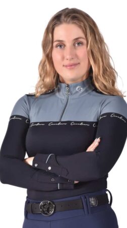 Bluse Salina Performance slategrey/sort