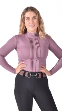 Blouse Diana Lilas Rose long sleeve
