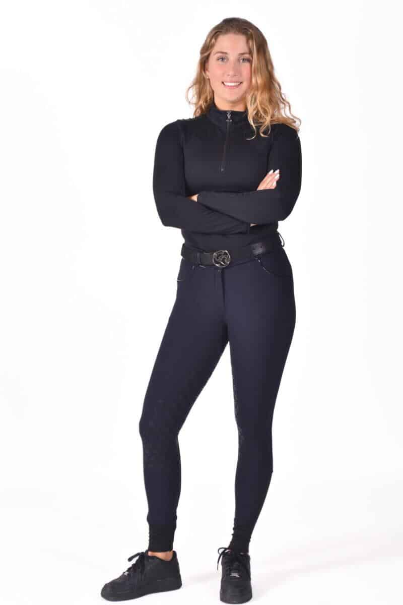 Reithose Belica Schwarz - Bild 5