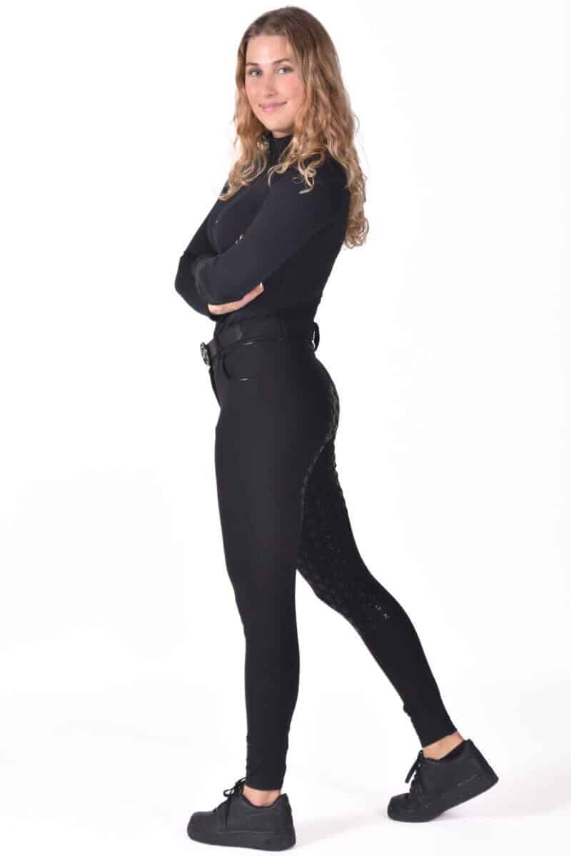 Reithose Belica Schwarz - Bild 3