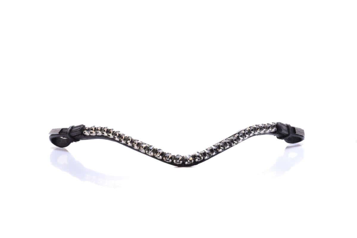 Stirnband Grey Rock 10 mm – Schwarzes Leder – Abbildung 2