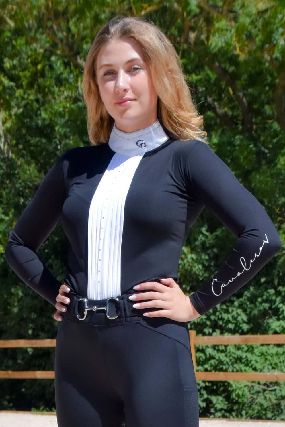 Blouse Dulce black long sleeve - Image 2