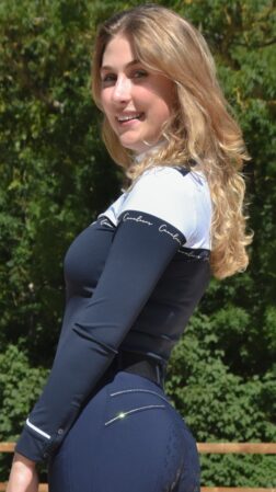 Bluse Salina Performance NAVY/HVID