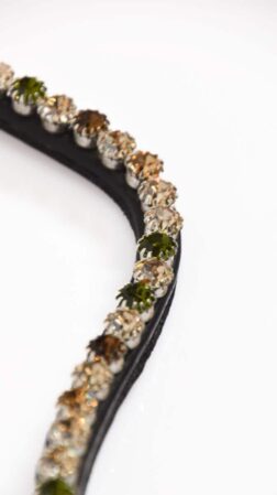 Headband Forest Fall - Black leather