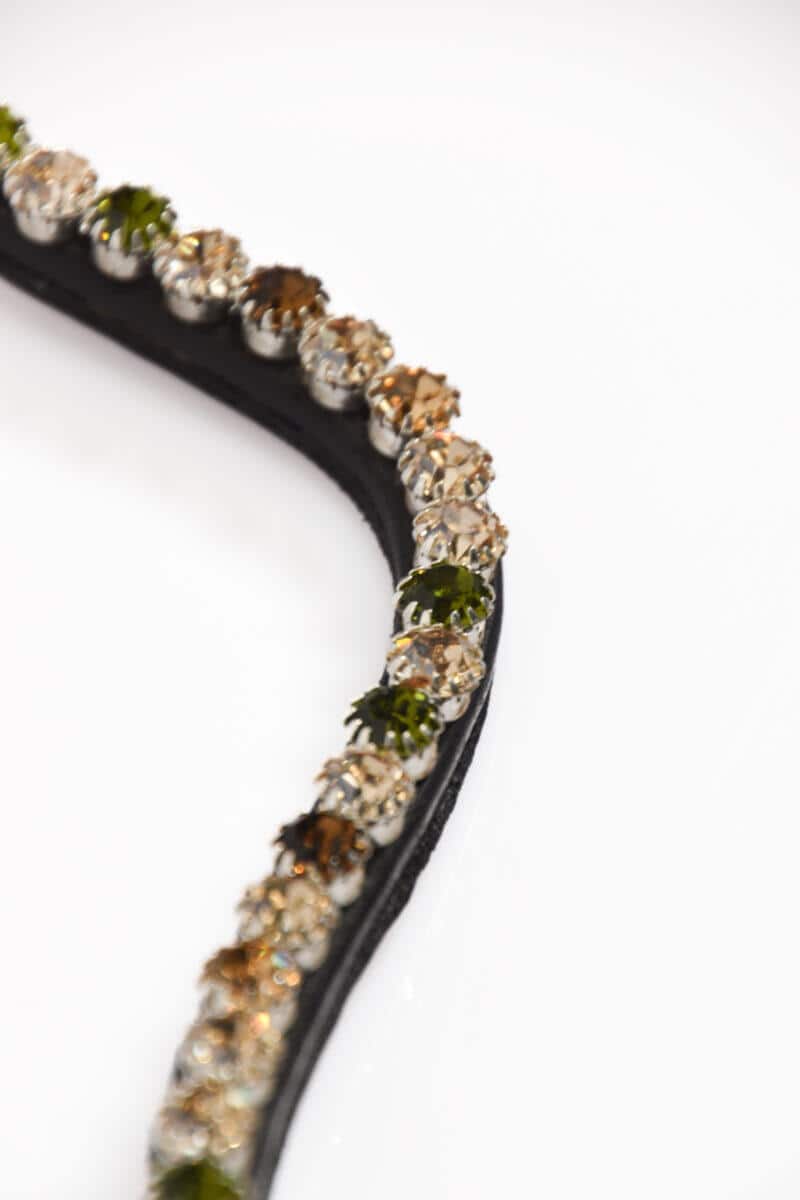 Headband Forest Fall - Black leather