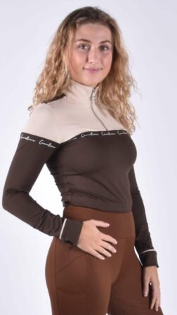 Bluse Salina Performance beige/brun