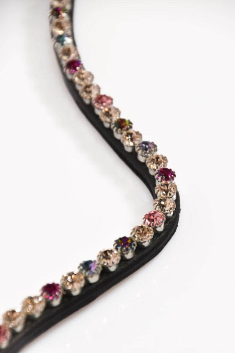 Haarband Pink Dream – Schwarzes Leder – Bild 3