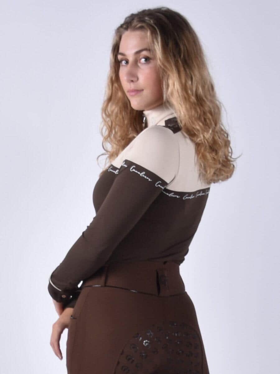 Blouse Salina Performance beige/brown - Image 3