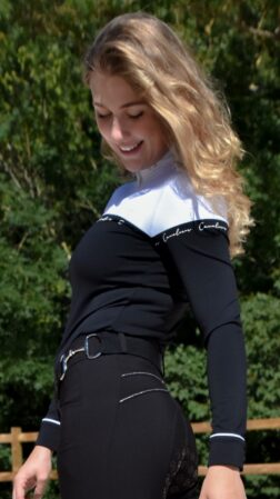 Bridon II Bælte sort med sølv bid