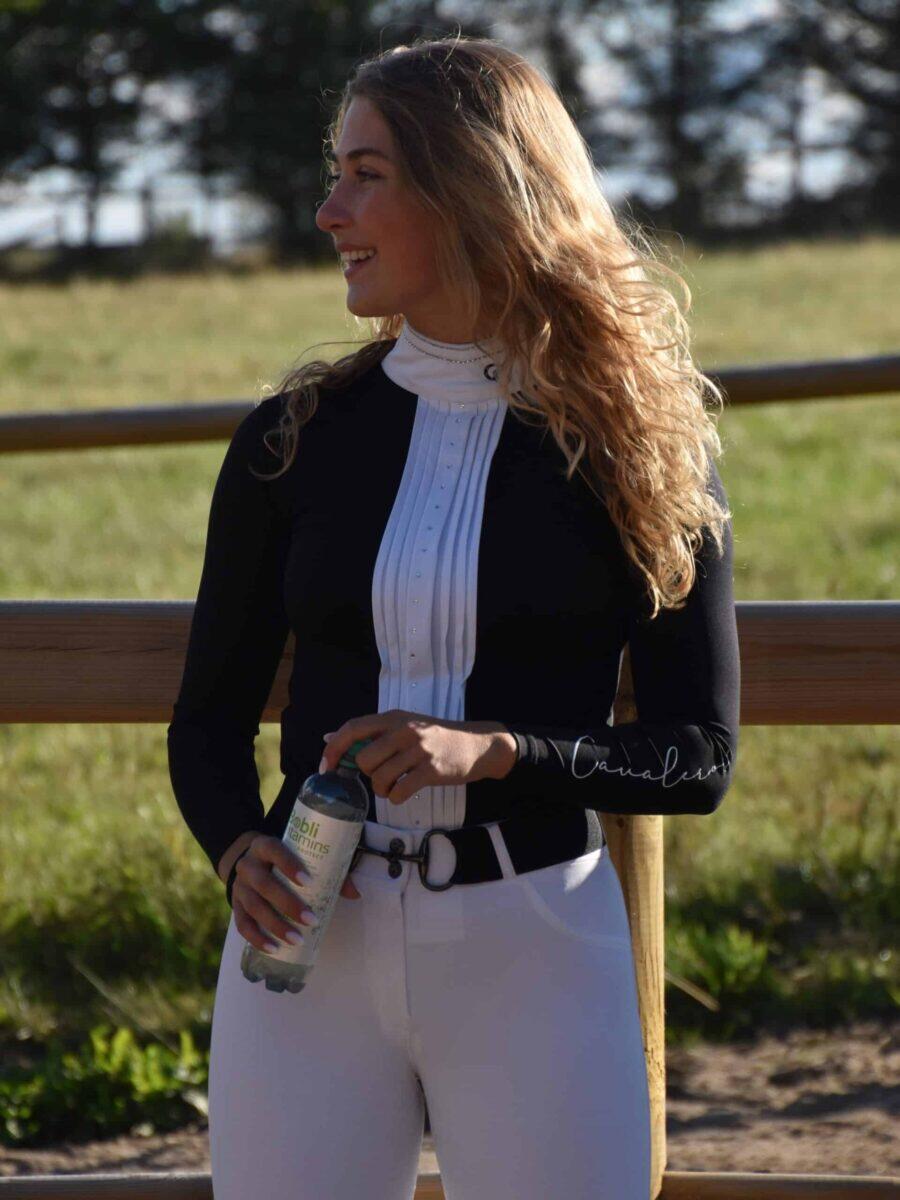 Blouse Dulce black long sleeve - Image 14