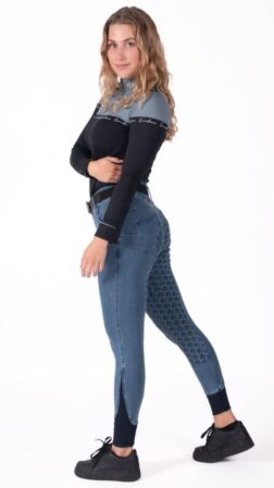 Ridebukser Bella Jeans Crystal Fuldgrip