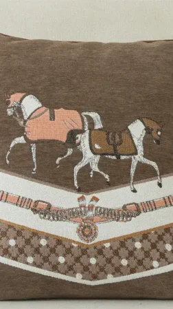 Royal horses cushion