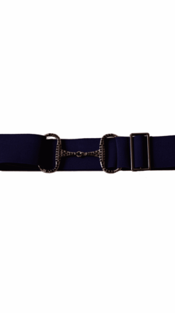 Bridon II belt dark navy rhinestone gunmetal 5 cm