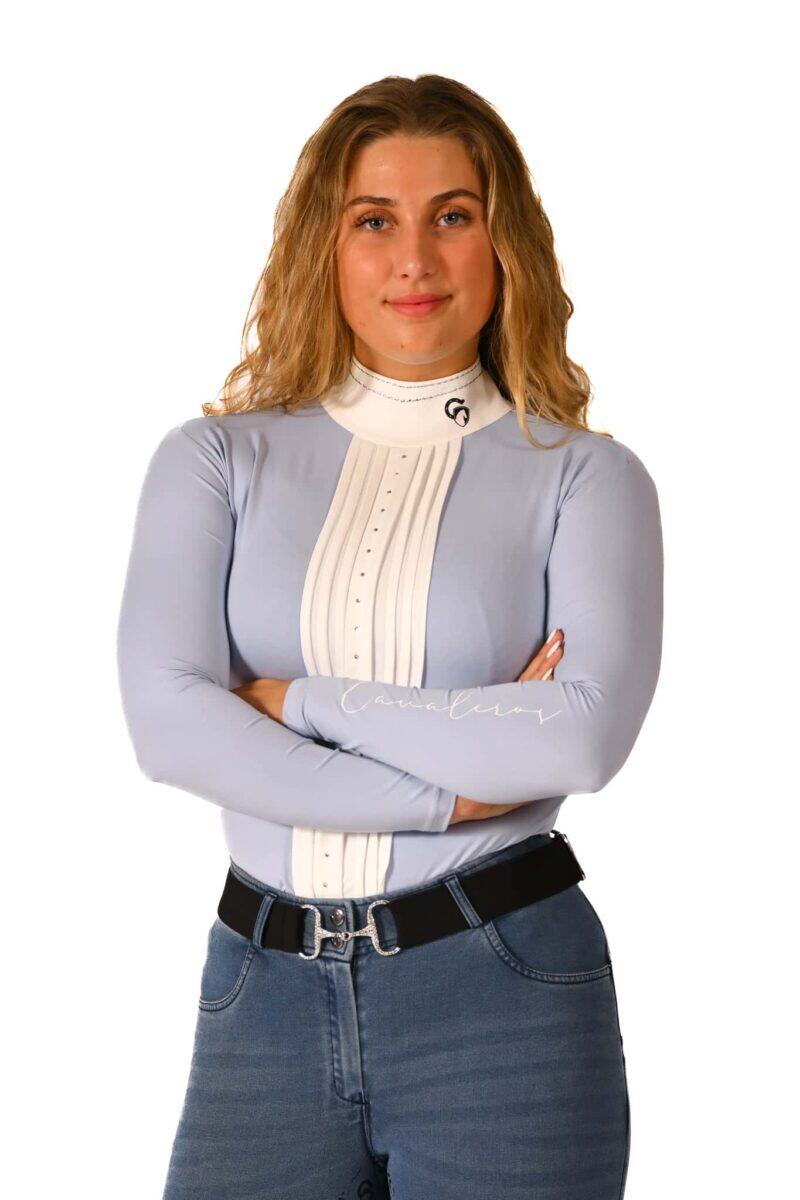 Blouse Dulce Cashmere blue long sleeve