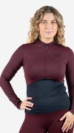 Blouse X-Baselayer Black/burgundy