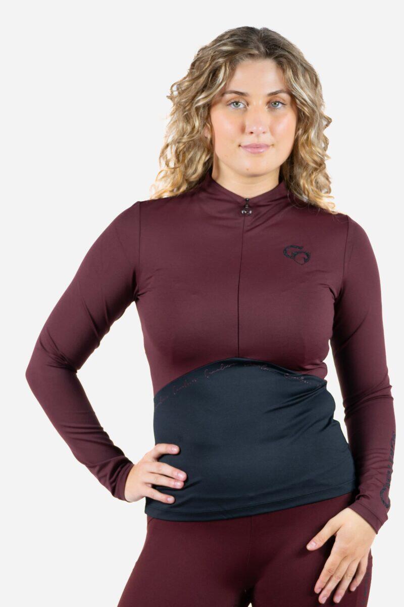 Blouse X-Baselayer Black/burgundy