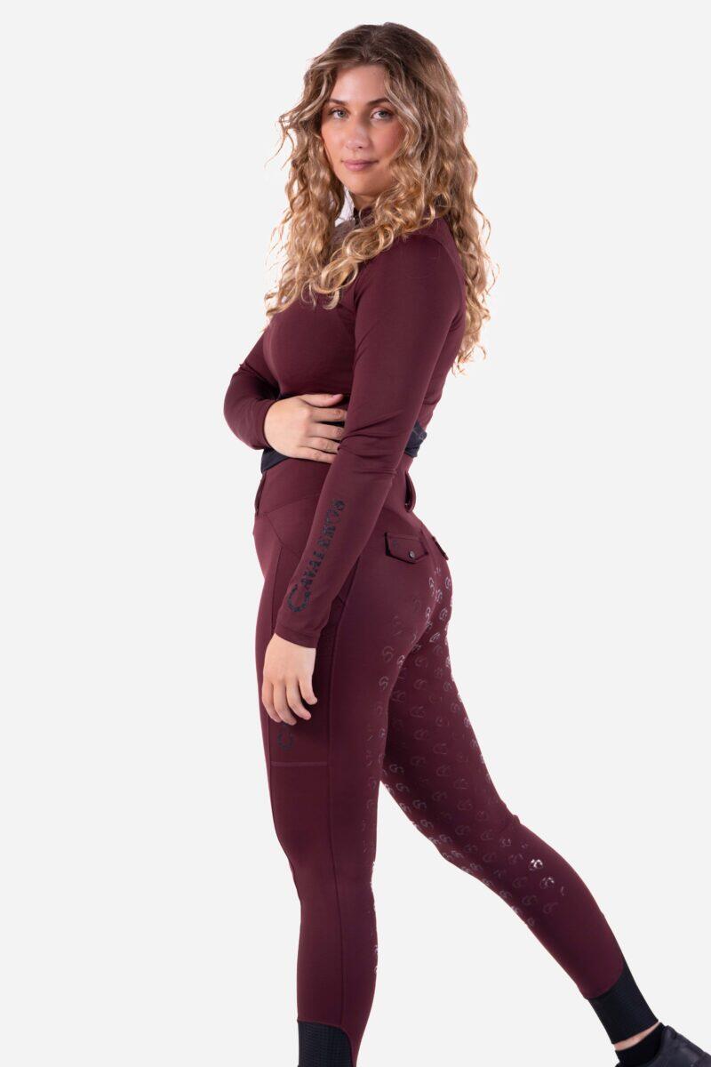 Blouse X-Baselayer Black/burgundy - Image 2