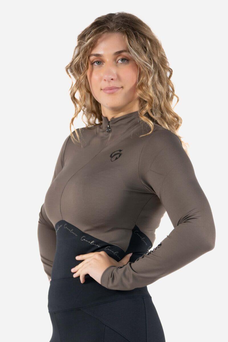Blouse X-Baselayer Black/Brown(mud)