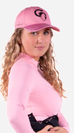 Cap Cavaleros Pink with pink glitter
