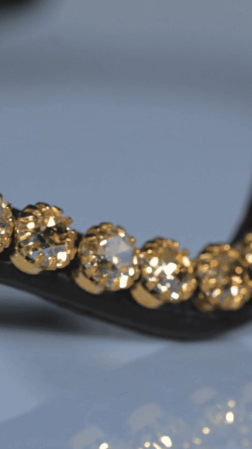 Headband Golden Treasure 8 mm - Dark brown leather