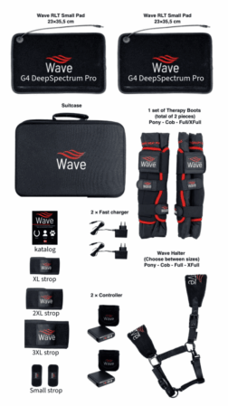Wave RLT G4 DSP Lysterapi - 2 stk. SMALL inkl. 1 sæt gamacher & grime