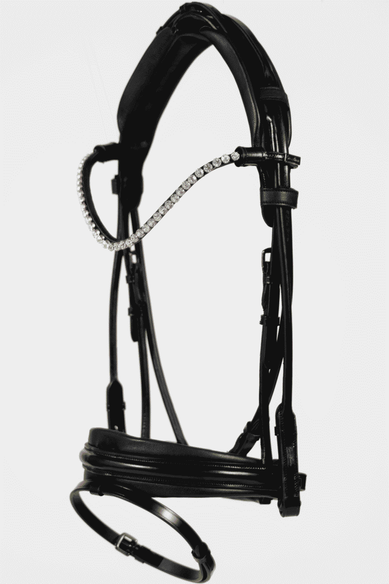Magnetic Therapy Bridle™ Round Stitched Barcelona NO 1 SLIM EXTENDED - Picture 3